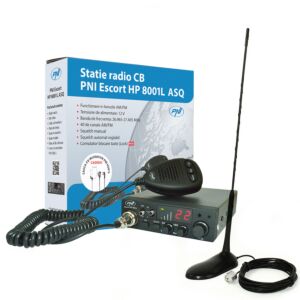 CB PNI ESCORT HP 8001L ASQ radiostationkit + HS81L-hoofdtelefoon + CB PNI Extra 45-antenne met magneet