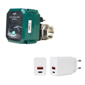 Pakket met intelligente waterklep PNI SV180 en voeding PNI CHG300