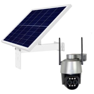 Pakket met PNI House IP574 draadloze videobewakingscamera en PNI PSF6020A fotovoltaïsch zonnepaneel