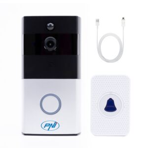 PNI SafeHome PT710B WiFi HD, P2P Smart Video Intercom-pakket en USB 2.0 naar Micro USB 1m-kabel