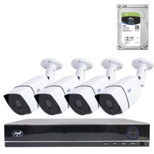 AHD PNI House PTZ1300 Full HD videobewaking kitpakket - NVR en 4 buitencamera's 2MP full HD 1080P met HDD 1Tb incl