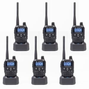 Kit van 6 draagbare radiostations PNI PMR R45 PRO 446MHz, 0,5W, 99 programmeerbare kanalen, 16 PMR en 38 CTCSS en 104 DCS-tonen,