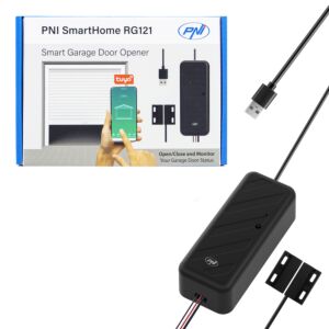 PNI SmartHome RG121 intelligent relais met Wi-Fi voor het regelen van het openen van garagedeuren/hekken, compatibel met de Tuya-applicatie, 