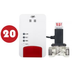 PNI Safe House Dual Gas 250-set met koolmonoxide (CO) -sensor en aardgas- en magneetventiel