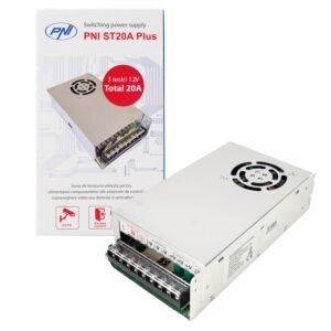 Schakelspanningsbron PNI ST20A Plus 230V tot 12V 20A gestabiliseerd voor bewakingssystemen