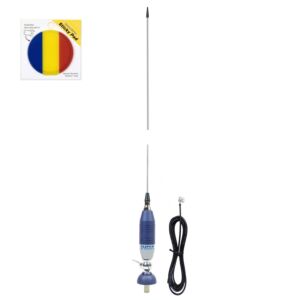 Sirio SUPER 9 CB-antennepakket met vlinderconnector, lengte 155 cm en inclusief zelfklevende vlag.