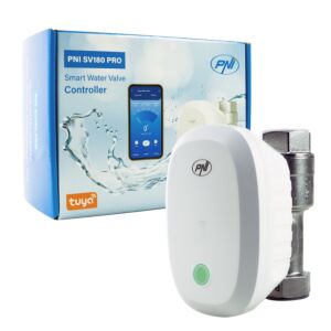 PNI SV180 PRO slimme waterklep, Wi-Fi-connectiviteit, IP65, DN20, 3/4 Tuya-app, Amazon Al-compatibel