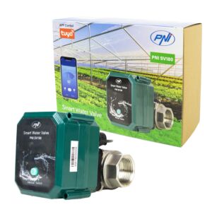 Slimme waterklep PNI SV180 met wifi-connectiviteit, IP65, DN25 1 tol, Tuya-app, compatibel met Amazon Alexa