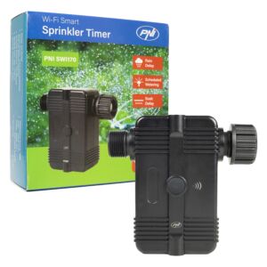 Intelligente controller voor irrigatie PNI SWI170, Wi-Fi, 3/4 of 1/2 verbinding, 1700 l/h, Tuya app-bediening, comp