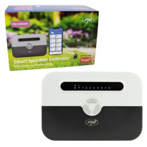 PNI SWI280 slimme irrigatiecontroller, Wi-Fi, 8 zones, bediening van Tuya Smart, compatibel met Amazon Ale