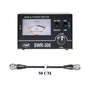 PNI SWR-300 PWR-SWR-meter reflectometerpakket voor SWR-meting en PNI R50-aansluitkabel.