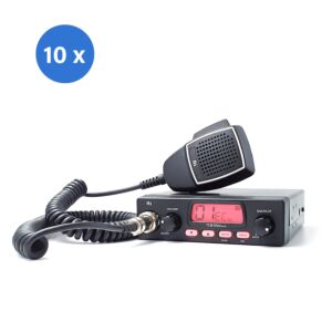 Bax met 10 stuks CB-radiostations TTi TCB-550 N met automatische squelch.