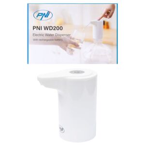 Elektrische pomp voor waterfles PNI WD200, opladen via USB-C, 800 mAh-accu
