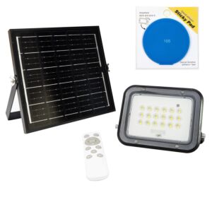 PNI GreenHouse WS50 PRO 50W LED-reflectorpakket met 6W zonnepaneel en blauwe plakstrip inbegrepen.