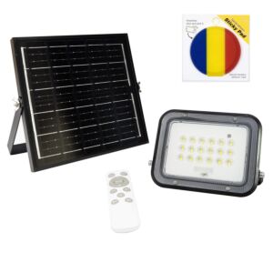 PNI GreenHouse WS50 PRO 50W LED-reflectorpakket met 6W zonnepaneel en zelfklevende vlaggetje inbegrepen.