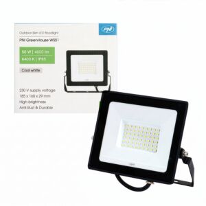 Slanke LED-reflector PNI GreenHouse WS51 50W, 6400K, 4500lm, 184,5*29*160mm