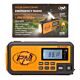 Draagbare radio PNI DYN300, met dynamo, zonne-energie, zaklamp, powerbank 4000 mAh, SOS, oranje