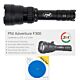 PNI Adventure F300 LED zaklampverpakking in 3 kleuren: wit, rood, groen, maximaal 10W, IPX6 met plakkende Pad Blue inbegrepen