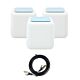 PNI GB1200 Gigabit Wi-Fi Mesh-systeempakket en 1bc S/STP CAT7 platte netwerkkabel PNI U7015B 1,5 m