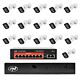 Videobewakingspakket met 16 camera's, schakelaar en kabels