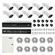 PNI House IP816 NVR pakket met 10 PNI IP780 4MP camera's, bron, switch, kabels, stekkers en splitters