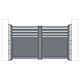 PNI MAB3000 aluminium draaipoortset met twee platen van 1,5 m en een hoogte van 1,7 m