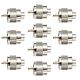 Set van 10 stuks PNI PL259 korte stekker voor RG58 kabel met vergulde centrale pin 6 mm
