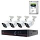 AHD PNI House PTZ1500 5MP Video Surveillance Kit Pakket - DVR en 4 externe camera's en 1Tb HDD inbegrepen