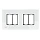 PNI RM202W dubbel glasframe voor PNI-stopcontacten