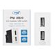 2 x USB-voedingsaansluiting PNI UB20, 5V 2,4A