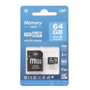 64 GB PNI MicroSD-geheugenkaart met SD-adapter
