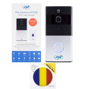 Slim video-intercompakket PNI SafeHome PT710B WiFi HD, P2P en plakbare vlag